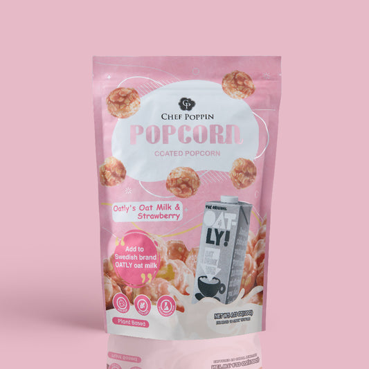 Oatly's Oatmilk & Strawberry Popcorn