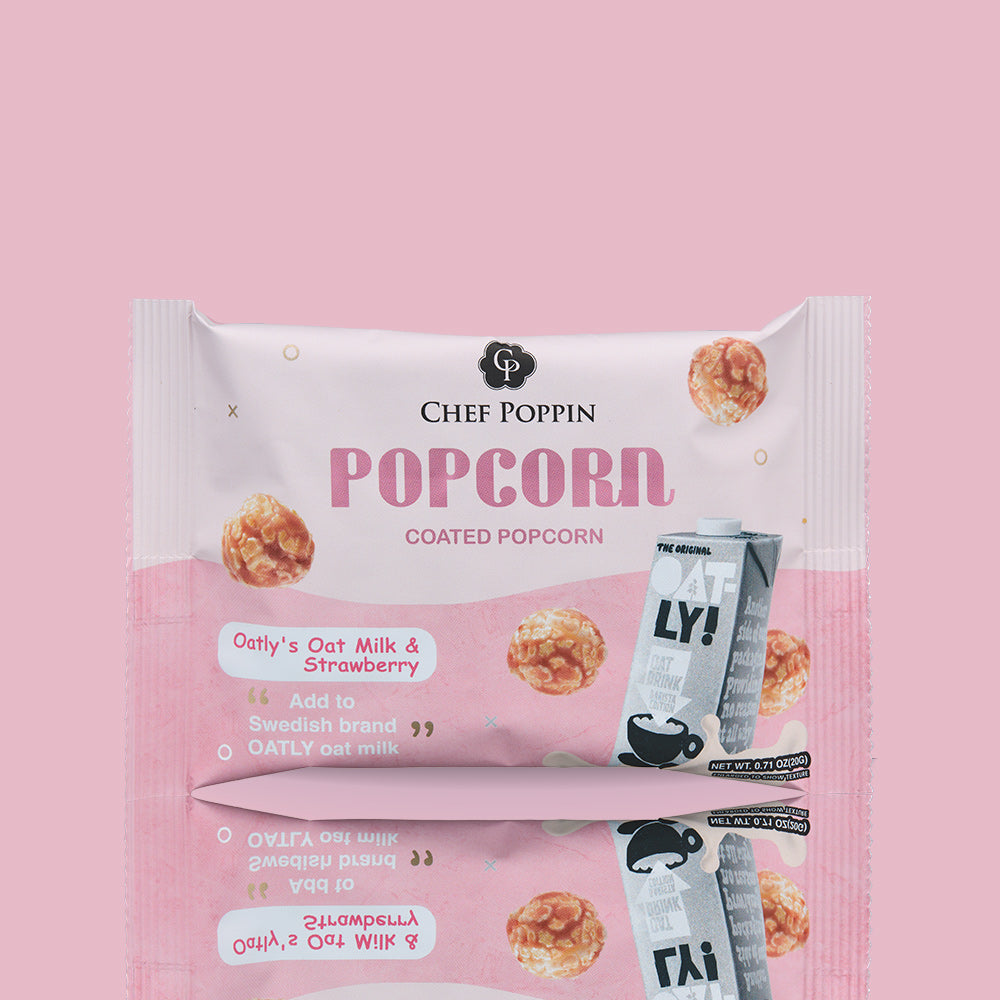 Oatly's Oatmilk & Strawberry Popcorn